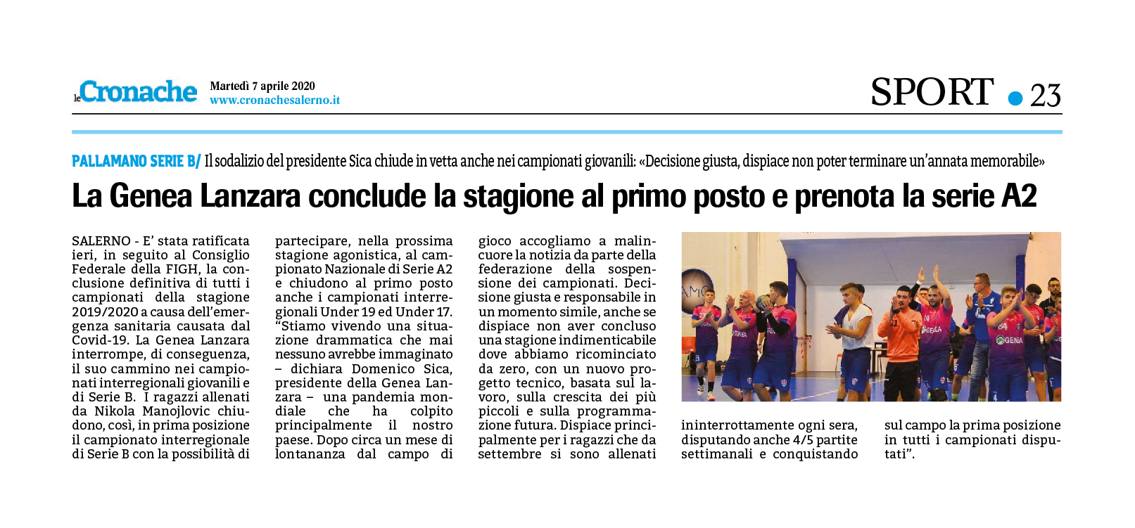 Cronache – 07/04/2020 Rassegna Stampa