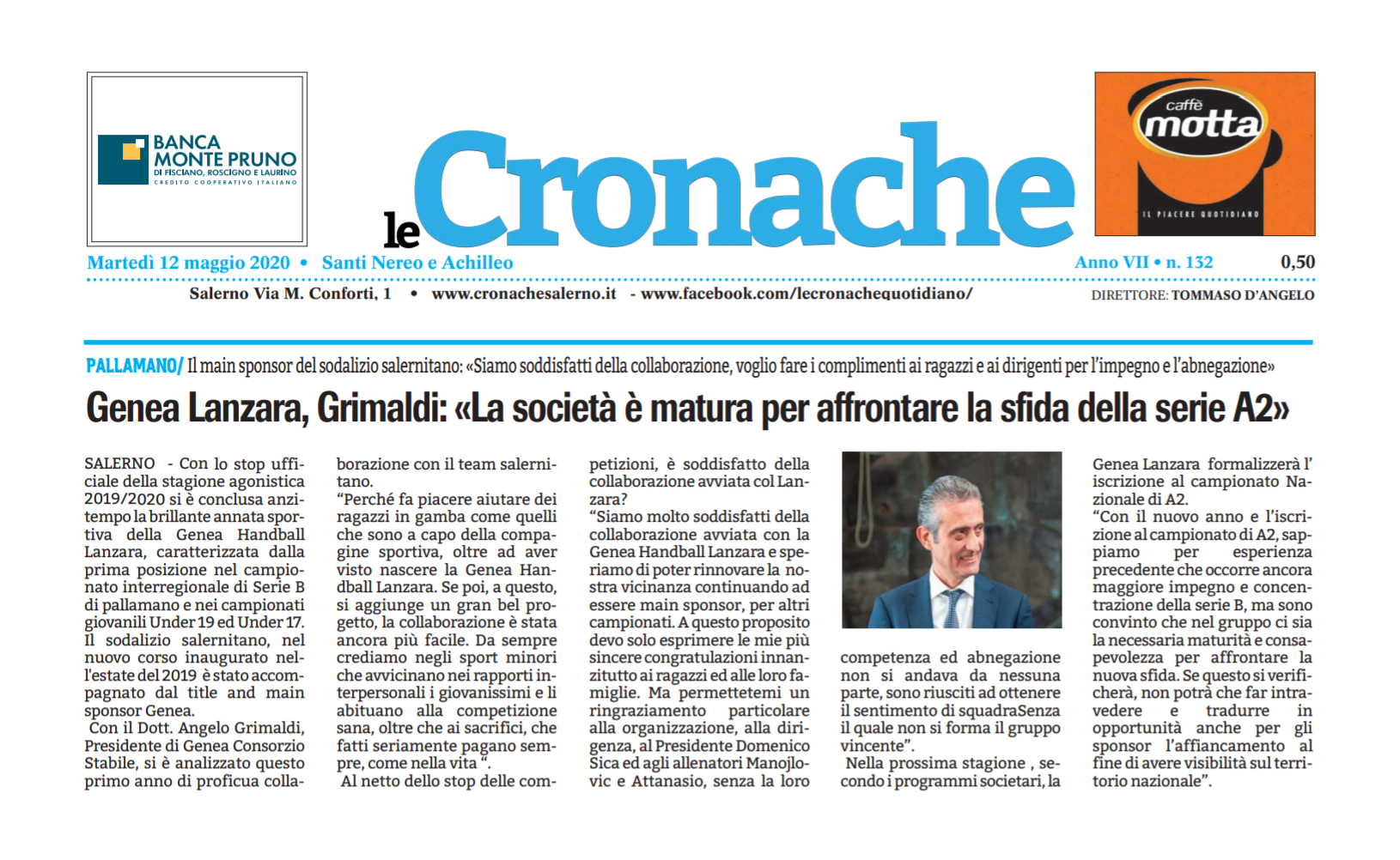 Cronache – 12/05/2020 Rassegna Stampa