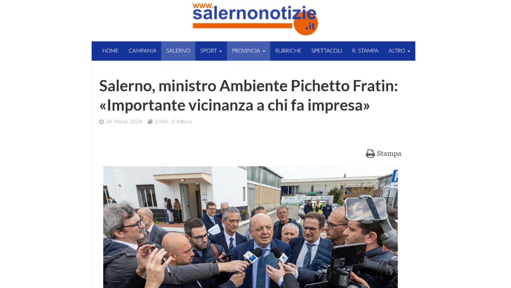 Rassegna Stampa: Salernonotizie.it – 24/03/2024