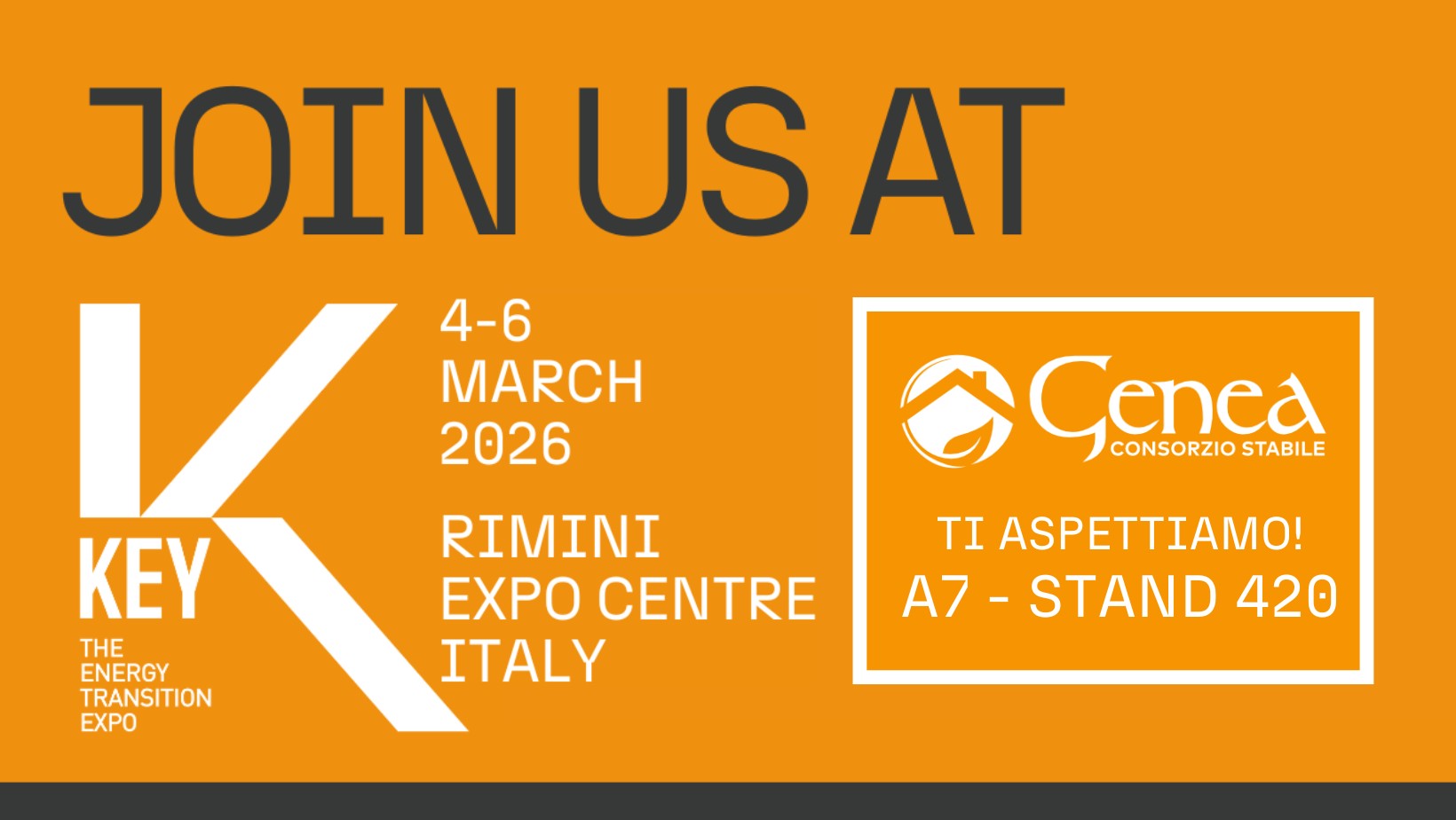 Genea ti aspetta a Rimini dal 4 al 6 marzo per la fiera KEY 2026